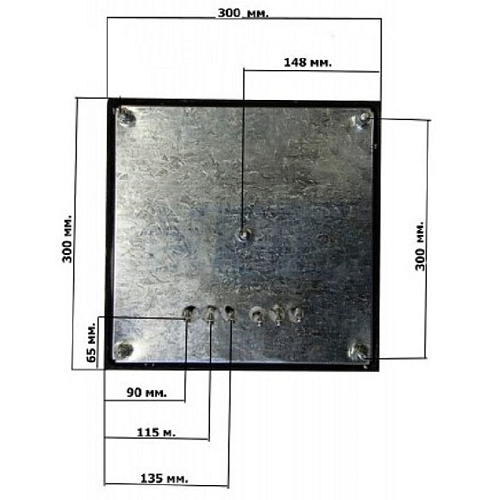 Конфорка КЭТ 0,09/3,0/220/300х300 3хТЭН (АБАТ) Конфорка КЭТ 0,09/3,0/220/300х300 3хТЭН (АБАТ)