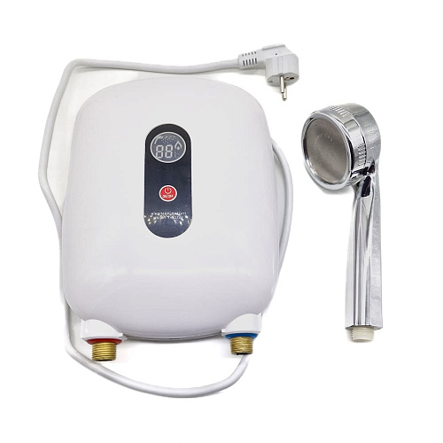 Водонагреватель проточный для душа 3500Вт 0,9м с лейкой и шлангом Водонагреватель проточный для душа 3500Вт 0,9м с лейкой и шлангом