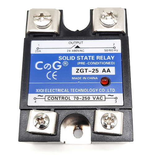 Однофазное твердотельное реле SSR ZGT-25AA Однофазное твердотельное реле SSR ZGT-25AA