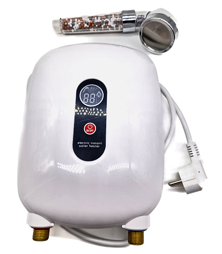 Водонагреватель проточный для душа 3500Вт 0,9м с лейкой и шлангом Водонагреватель проточный для душа 3500Вт 0,9м с лейкой и шлангом