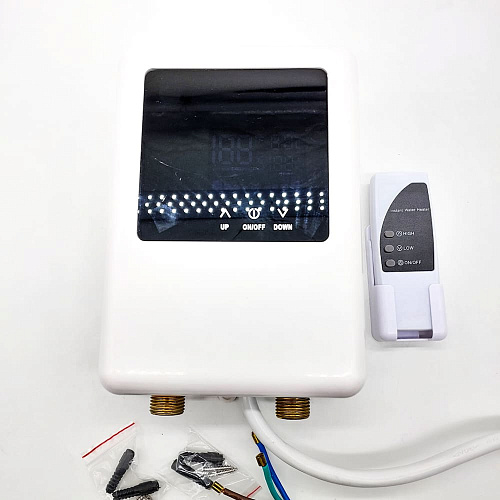 Водонагреватель проточный 5500Вт/220В c пультом ДУ и дисплеем LF-002A Водонагреватель проточный 5500Вт/220В c пультом ДУ и дисплеем LF-002A